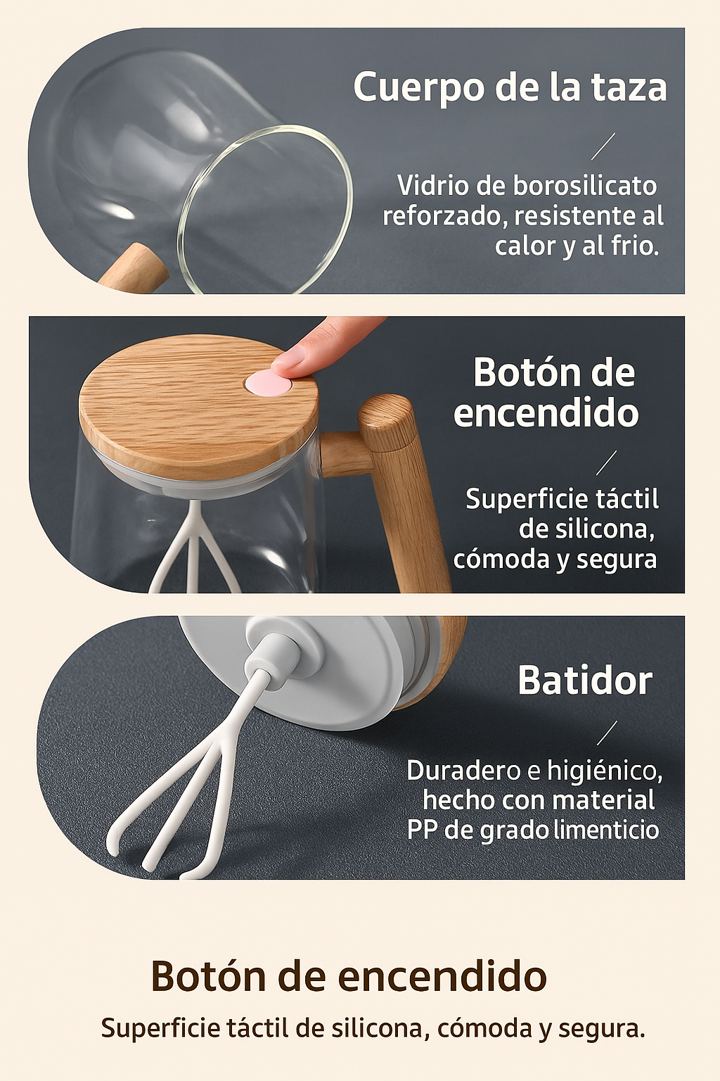 Taza Agitadora Eléctrica – Café perfecto sin cucharita ☕⚡