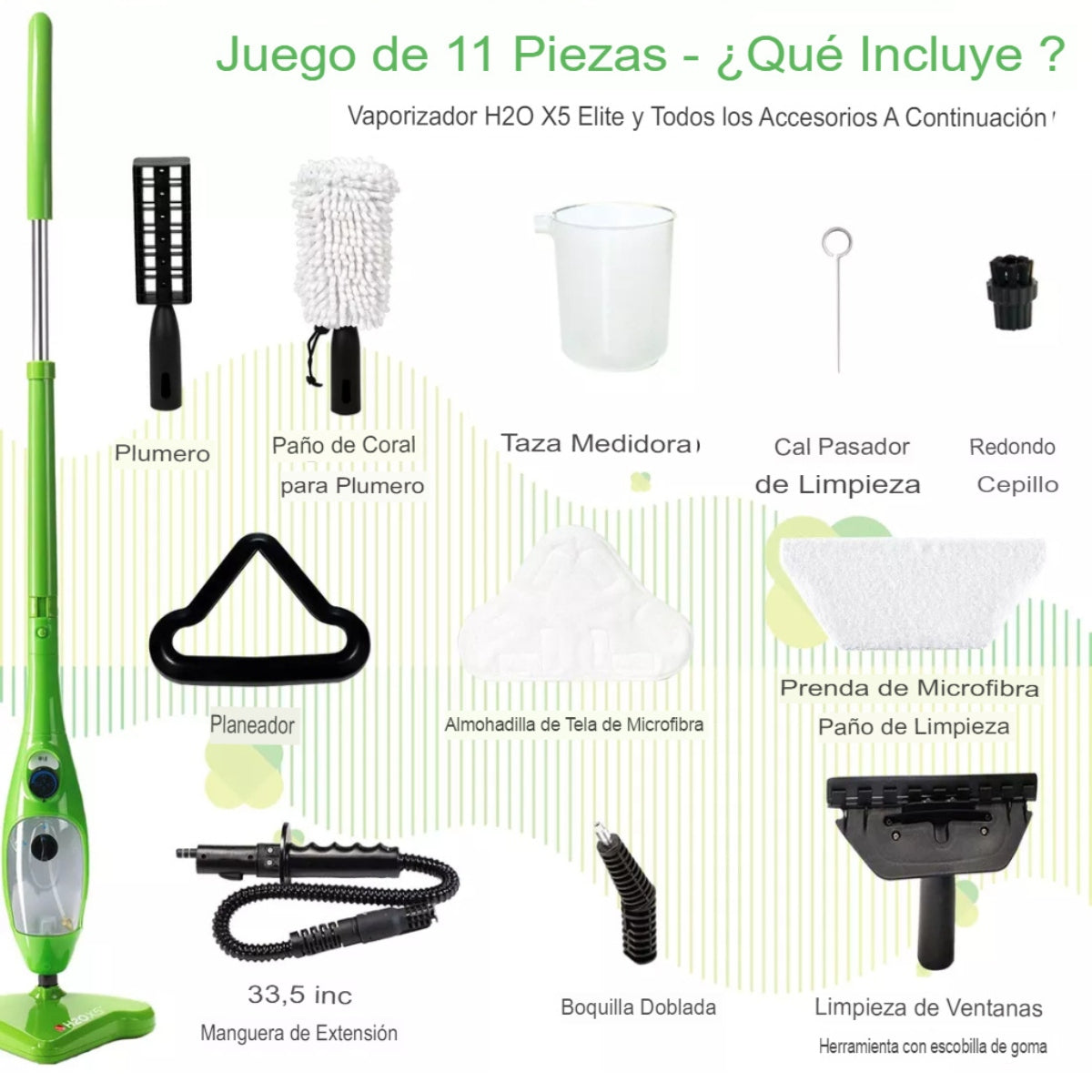 🏆 SteamPro - Trapeador estilo mopa a Vapor 5 en 1 para Limpieza Profunda