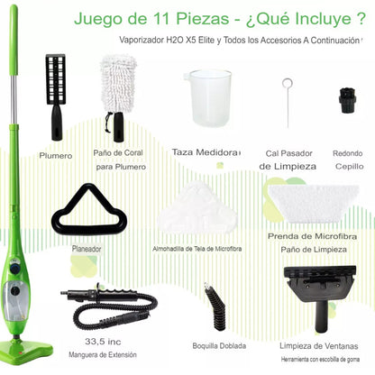 🏆 SteamPro - Trapeador estilo mopa a Vapor 5 en 1 para Limpieza Profunda