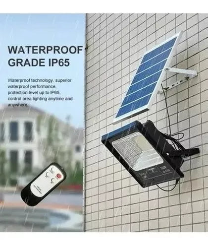 FOCO REFLECTOR SOLAR 300W CON PANEL SOLAR INDEPENDIENTE